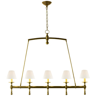 Classic Five Light Linear Chandelier
