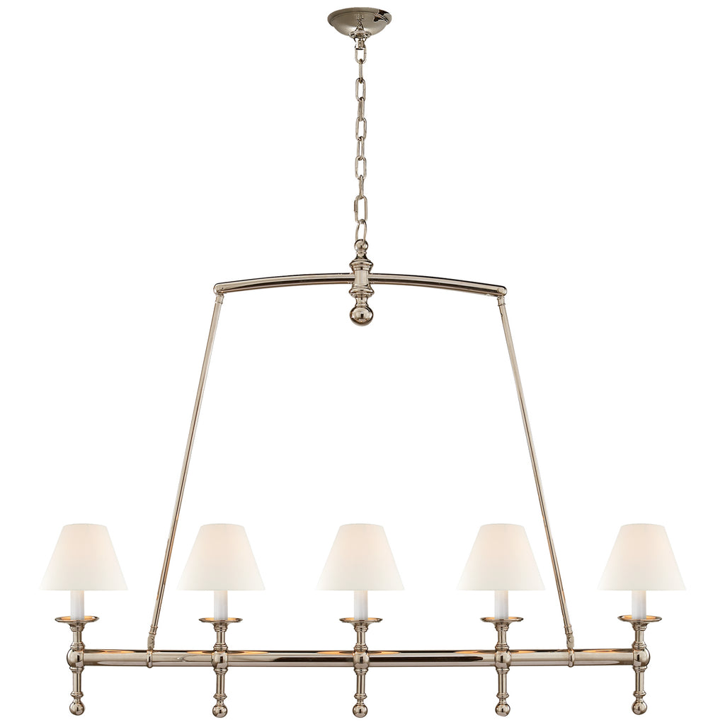 Visual Comfort Signature Canada - SL 5811PN-L - Five Light Linear Chandelier - Classic - Polished Nickel