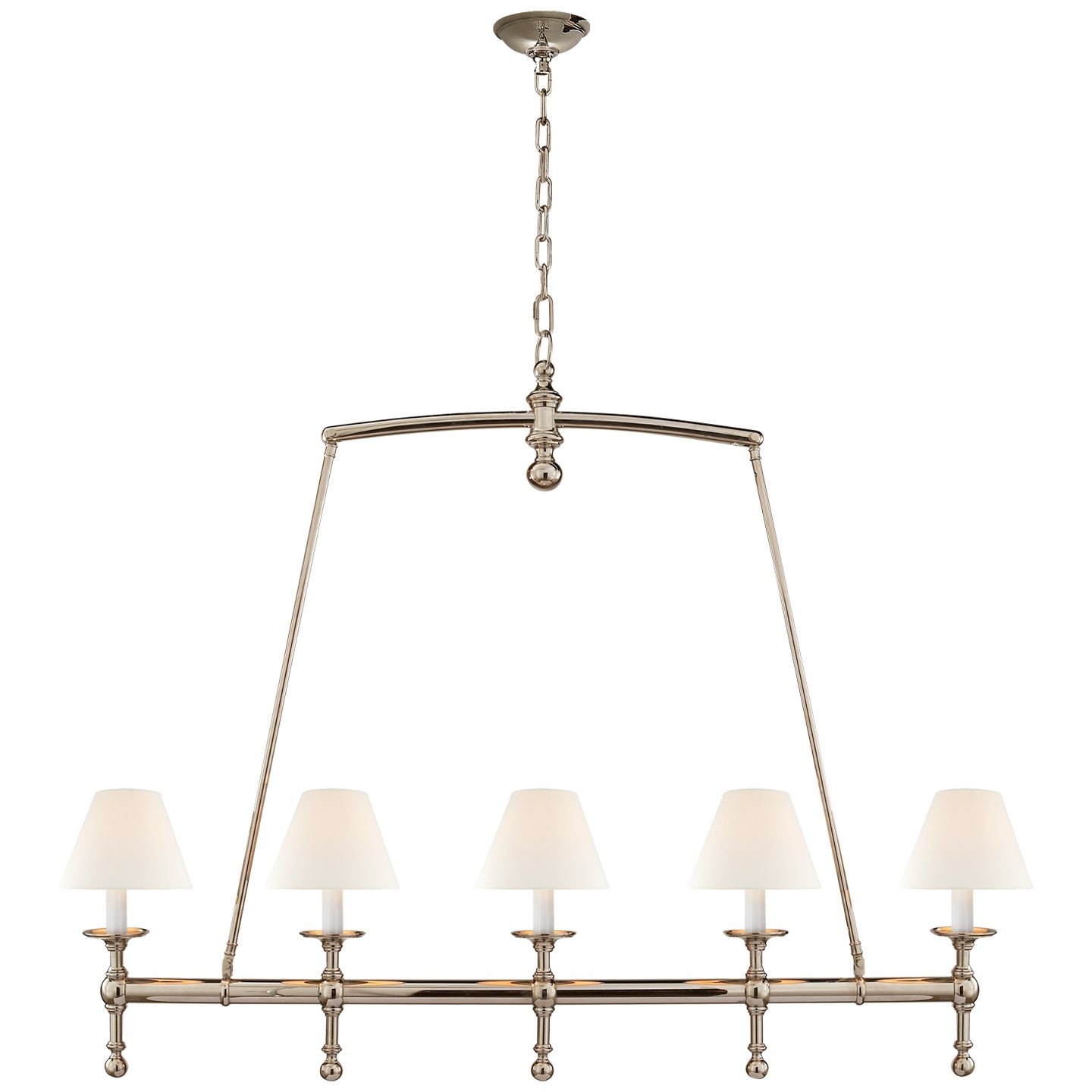 Visual Comfort Signature Canada - SL 5811PN-L - Five Light Linear Chandelier - Classic - Polished Nickel
