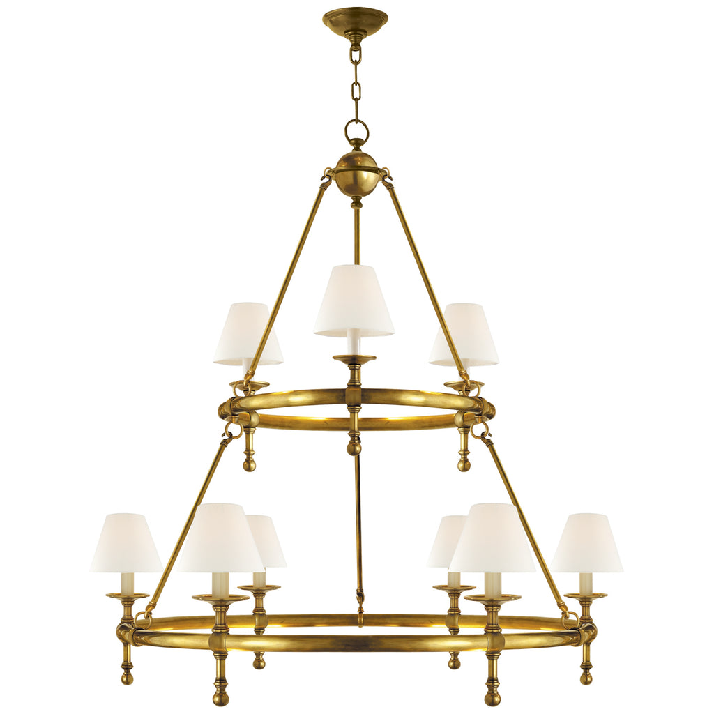 Visual Comfort Signature Canada - SL 5813HAB-L - Nine Light Chandelier - Classic - Hand-Rubbed Antique Brass