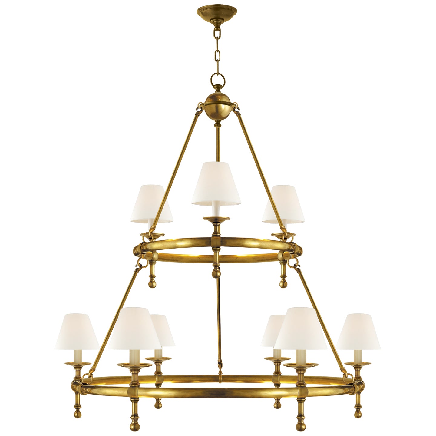 Visual Comfort Signature Canada - SL 5813HAB-L - Nine Light Chandelier - Classic - Hand-Rubbed Antique Brass