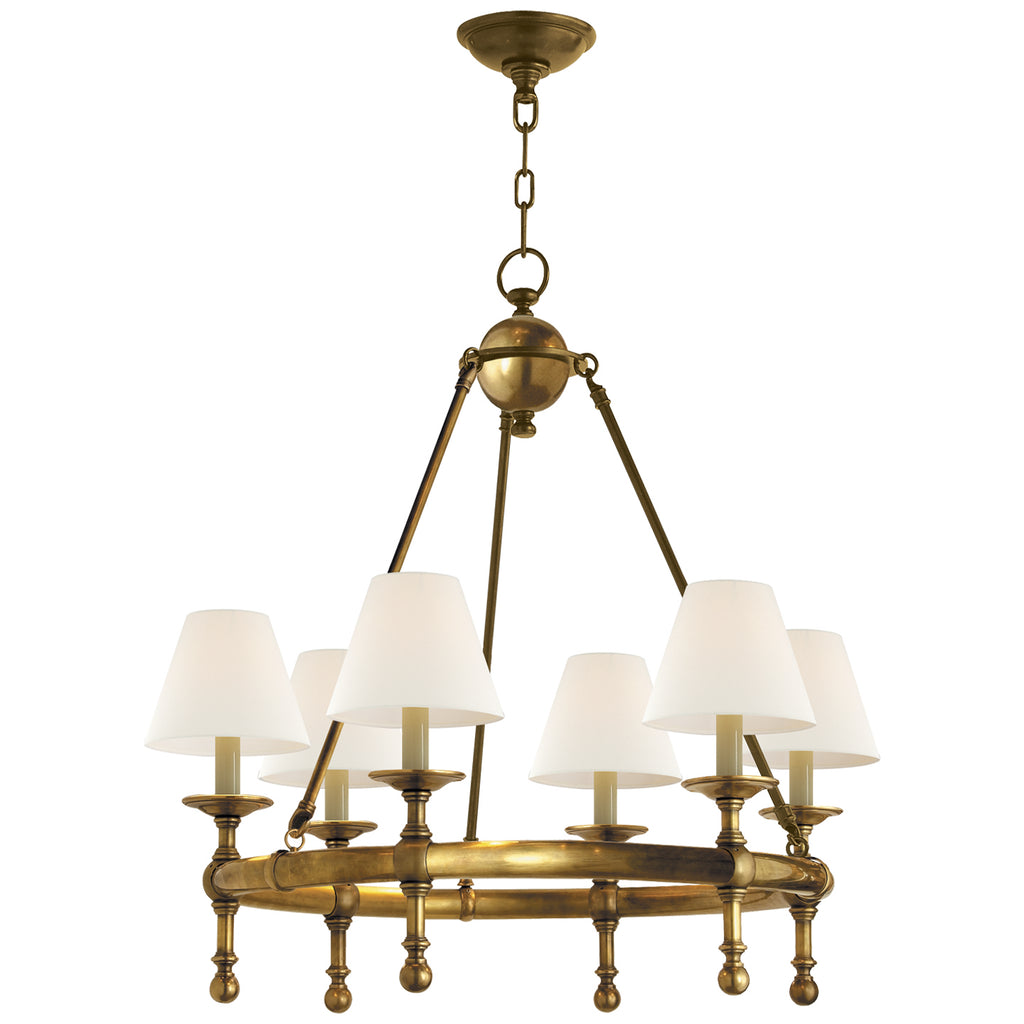 Visual Comfort Signature Canada - SL 5814HAB-L - Six Light Chandelier - Classic - Hand-Rubbed Antique Brass