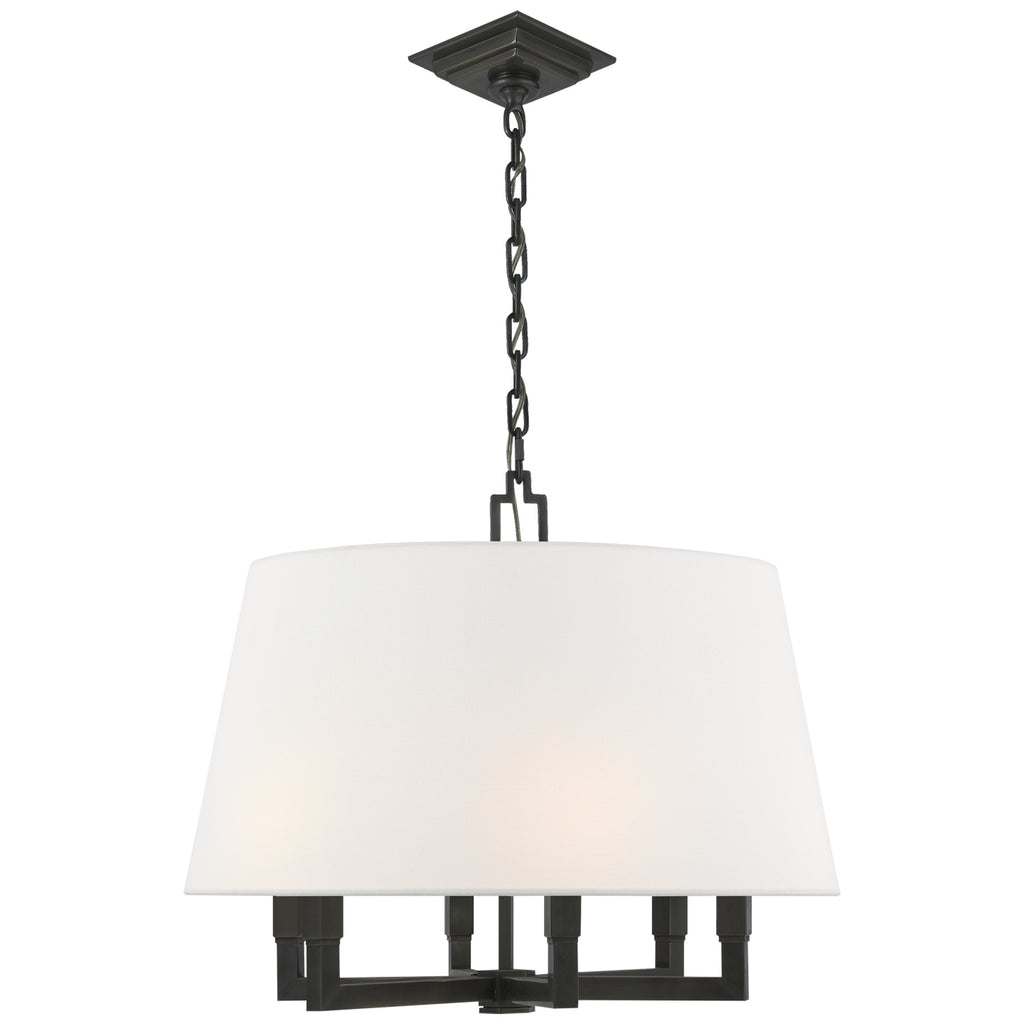 Visual Comfort Signature Canada - SL 5820BZ-L - Six Light Hanging Lantern - Square Tube - Bronze