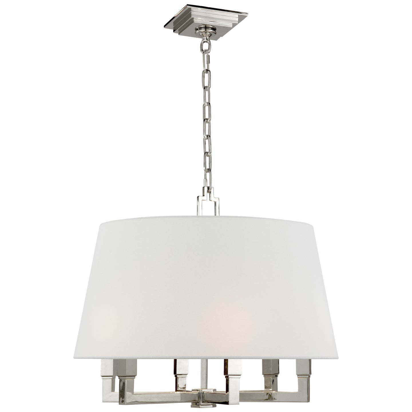 Visual Comfort Signature Canada - SL 5820PN-L - Six Light Hanging Lantern - Square Tube - Polished Nickel