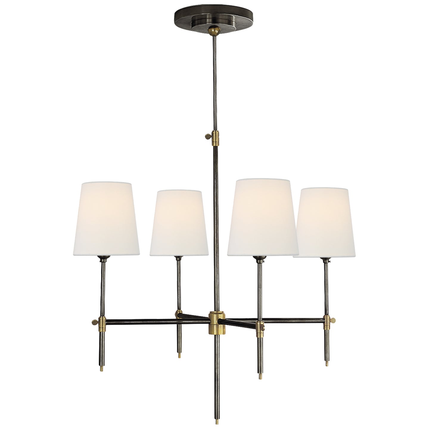 Visual Comfort Signature Canada - TOB 5002BZ/HAB-L - Four Light Chandelier - Bryant - Bronze and Hand-Rubbed Antique Brass