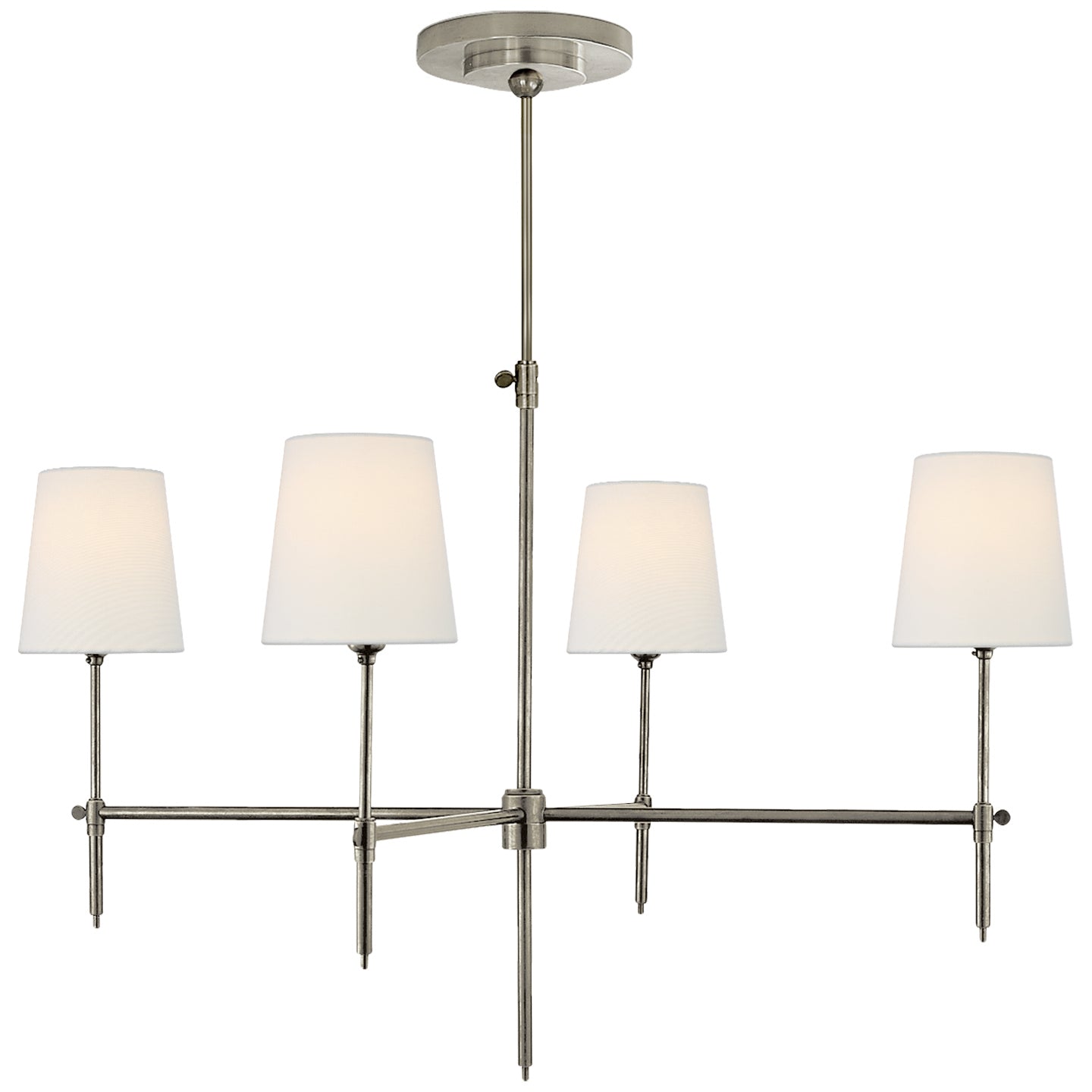 Visual Comfort Signature Canada - TOB 5003AN-L - Four Light Chandelier - Bryant - Antique Nickel