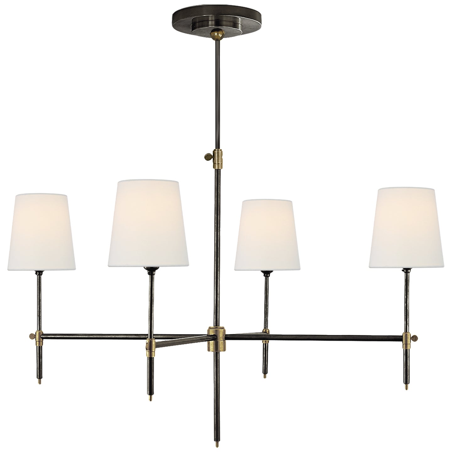Visual Comfort Signature Canada - TOB 5003BZ/HAB-L - Four Light Chandelier - Bryant - Bronze and Hand-Rubbed Antique Brass