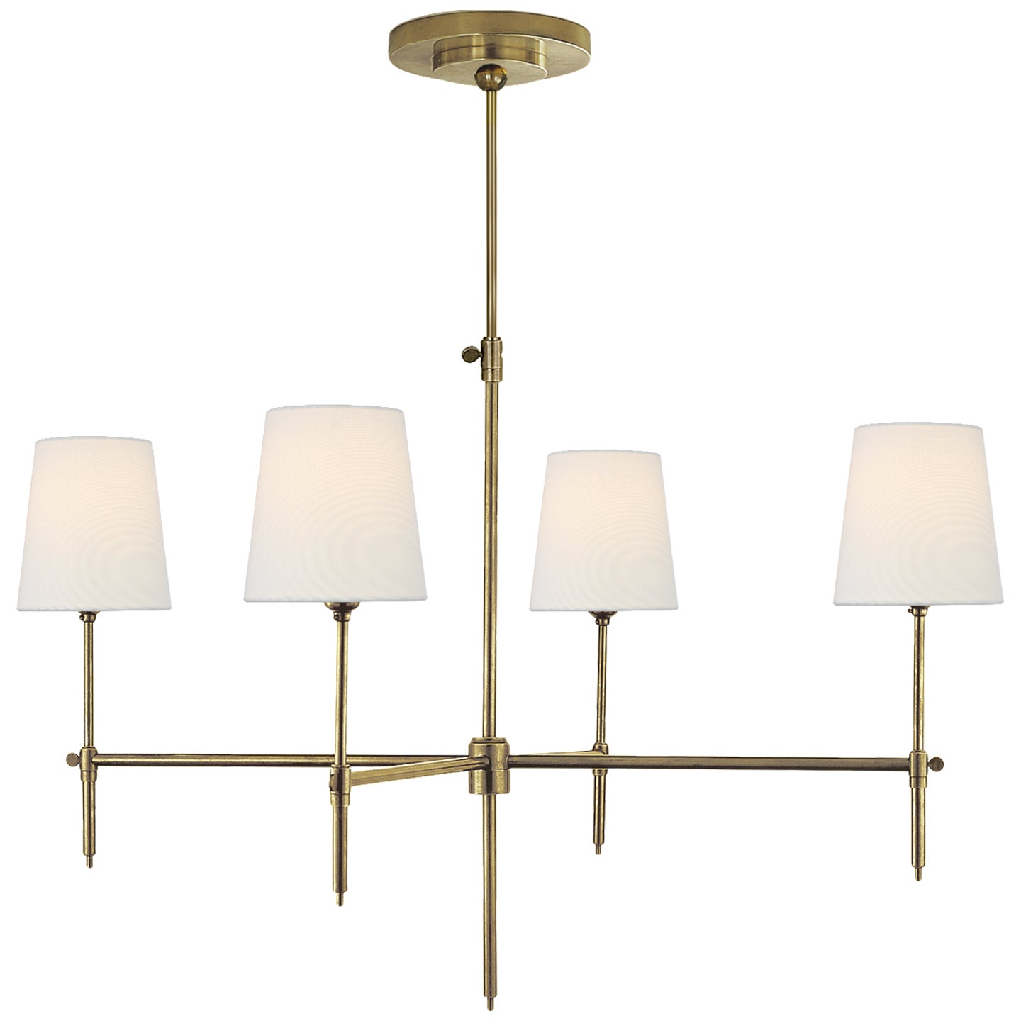 Visual Comfort Signature Canada - TOB 5003HAB-L - Four Light Chandelier - Bryant - Hand-Rubbed Antique Brass