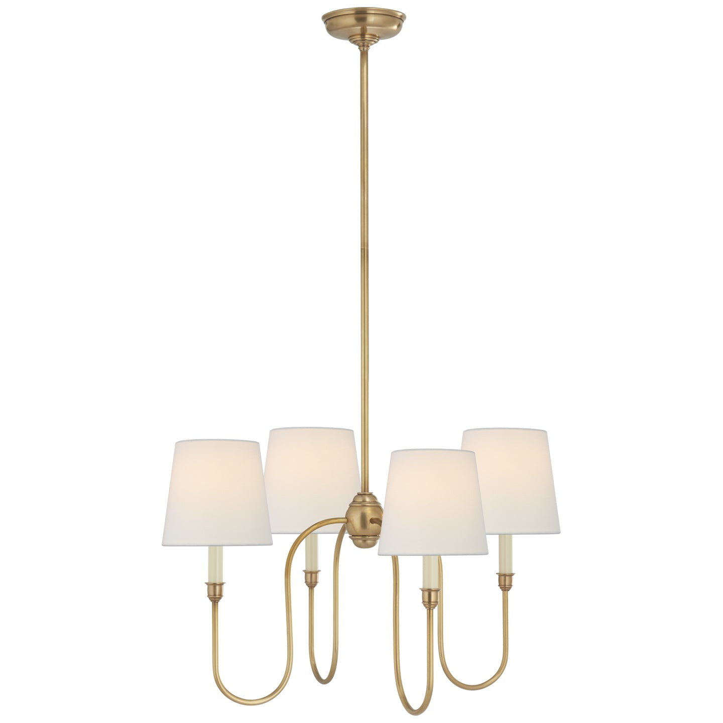 Visual Comfort Signature Canada - TOB 5007HAB-L - Four Light Chandelier - Vendome - Hand-Rubbed Antique Brass