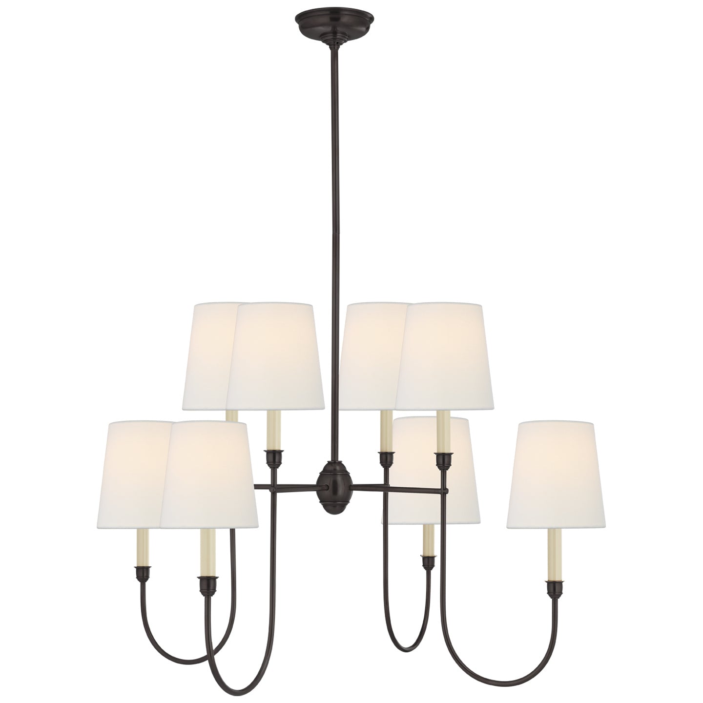 Visual Comfort Signature Canada - TOB 5008BZ-L - Eight Light Chandelier - Vendome - Bronze
