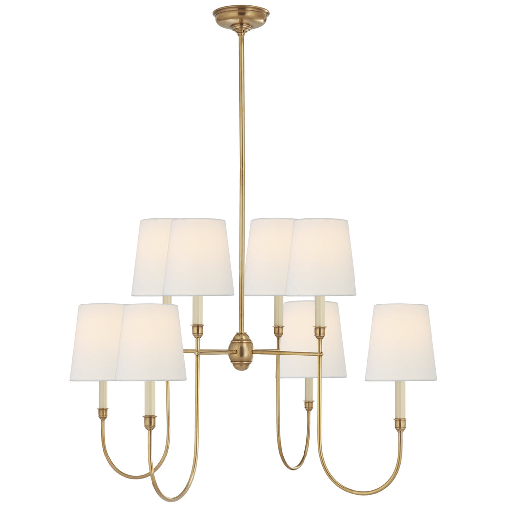 Visual Comfort Signature Canada - TOB 5008HAB-L - Eight Light Chandelier - Vendome - Hand-Rubbed Antique Brass