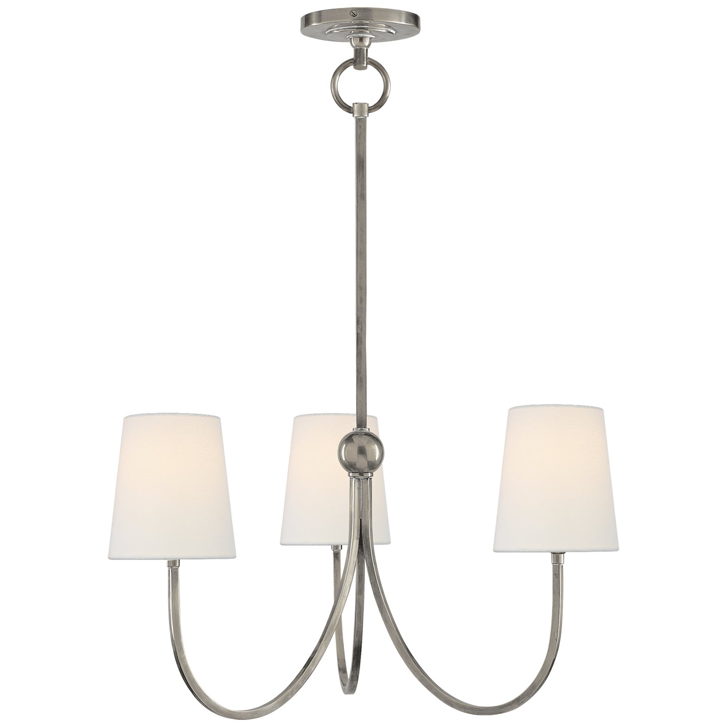 Visual Comfort Signature Canada - TOB 5009AN-L - Three Light Chandelier - Reed - Antique Nickel
