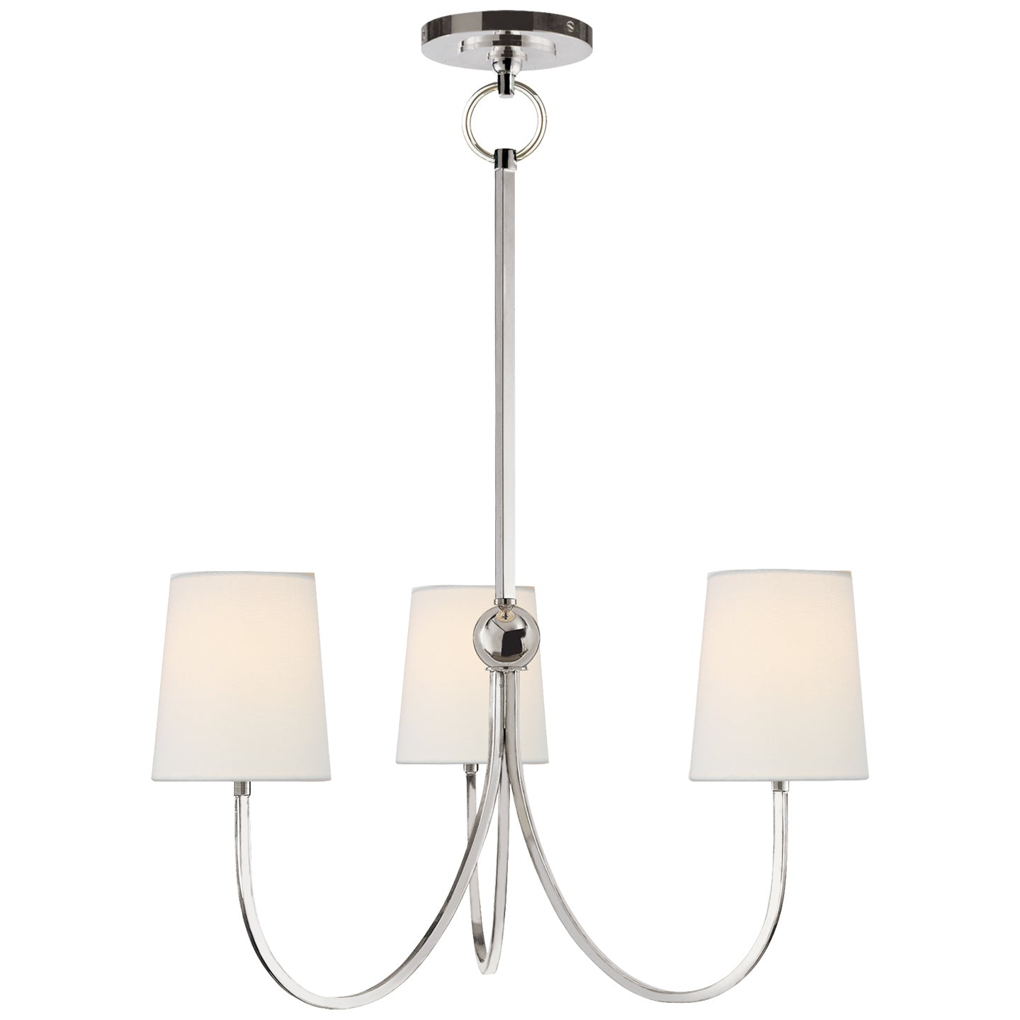 Visual Comfort Signature Canada - TOB 5009PN-L - Three Light Chandelier - Reed - Polished Nickel