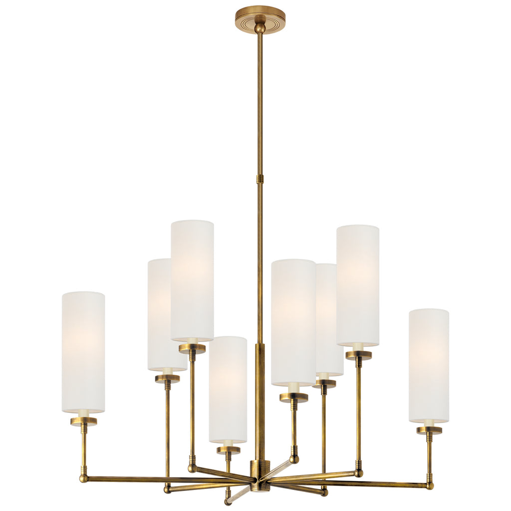 Visual Comfort Signature Canada - TOB 5016HAB-L - Eight Light Chandelier - Ziyi - Hand-Rubbed Antique Brass