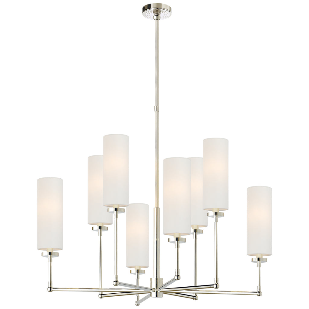 Visual Comfort Signature Canada - TOB 5016PN-L - Eight Light Chandelier - Ziyi - Polished Nickel
