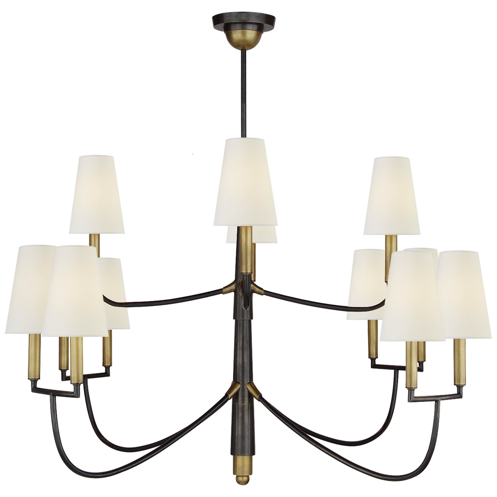 Visual Comfort Signature Canada - TOB 5017BZ/HAB-L - 12 Light Chandelier - Farlane - Bronze with Antique Brass