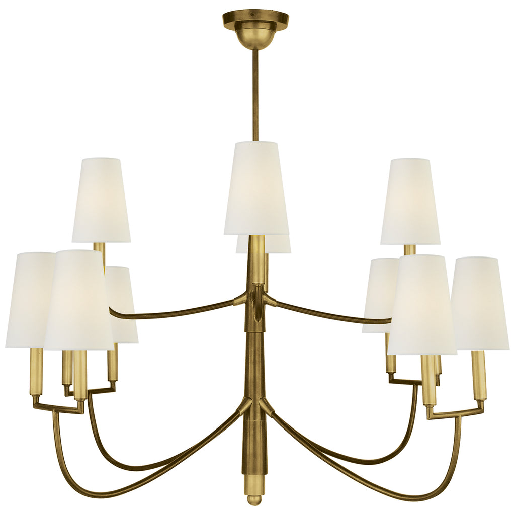 Visual Comfort Signature Canada - TOB 5017HAB-L - 12 Light Chandelier - Farlane - Hand-Rubbed Antique Brass