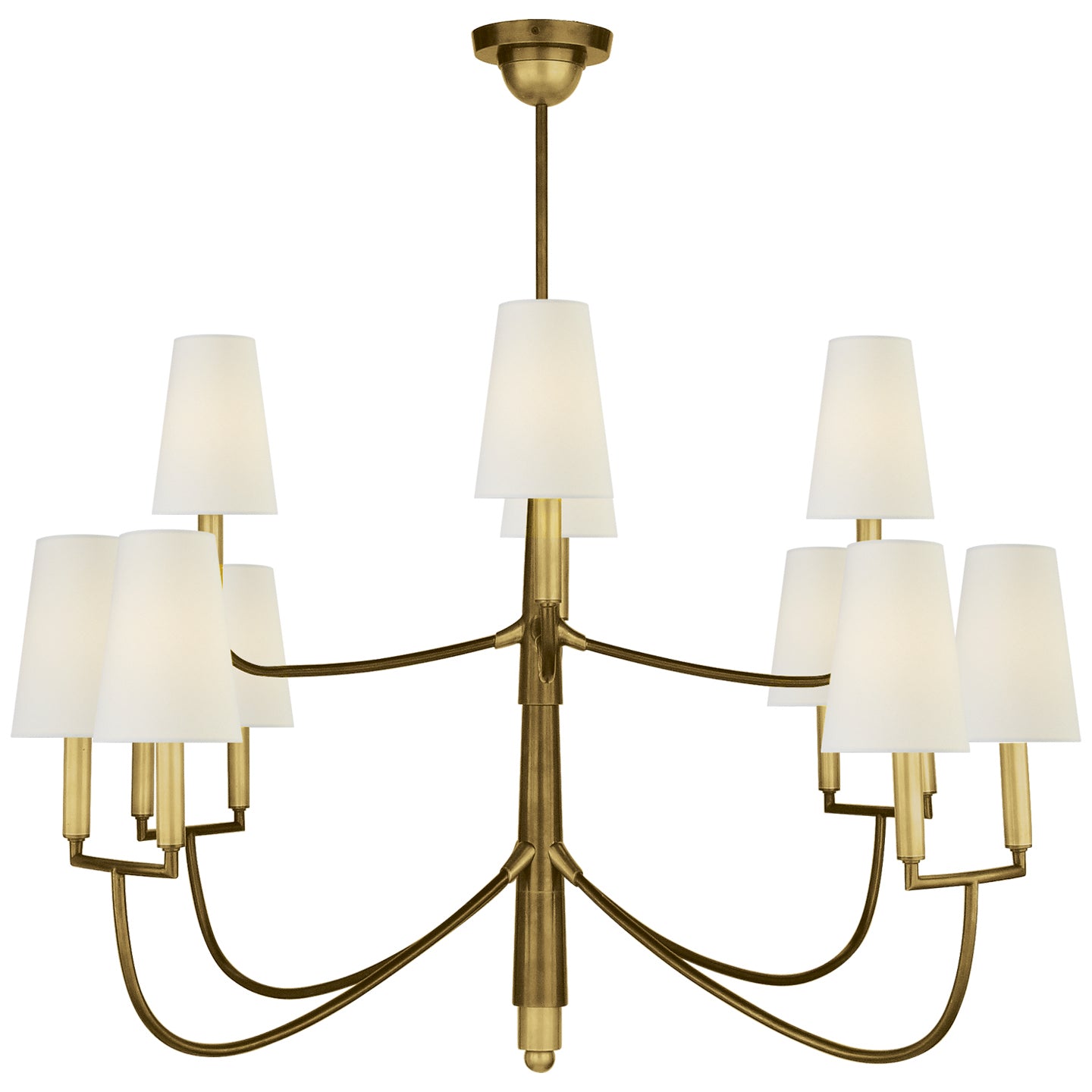 Visual Comfort Signature Canada - TOB 5017HAB-L - 12 Light Chandelier - Farlane - Hand-Rubbed Antique Brass