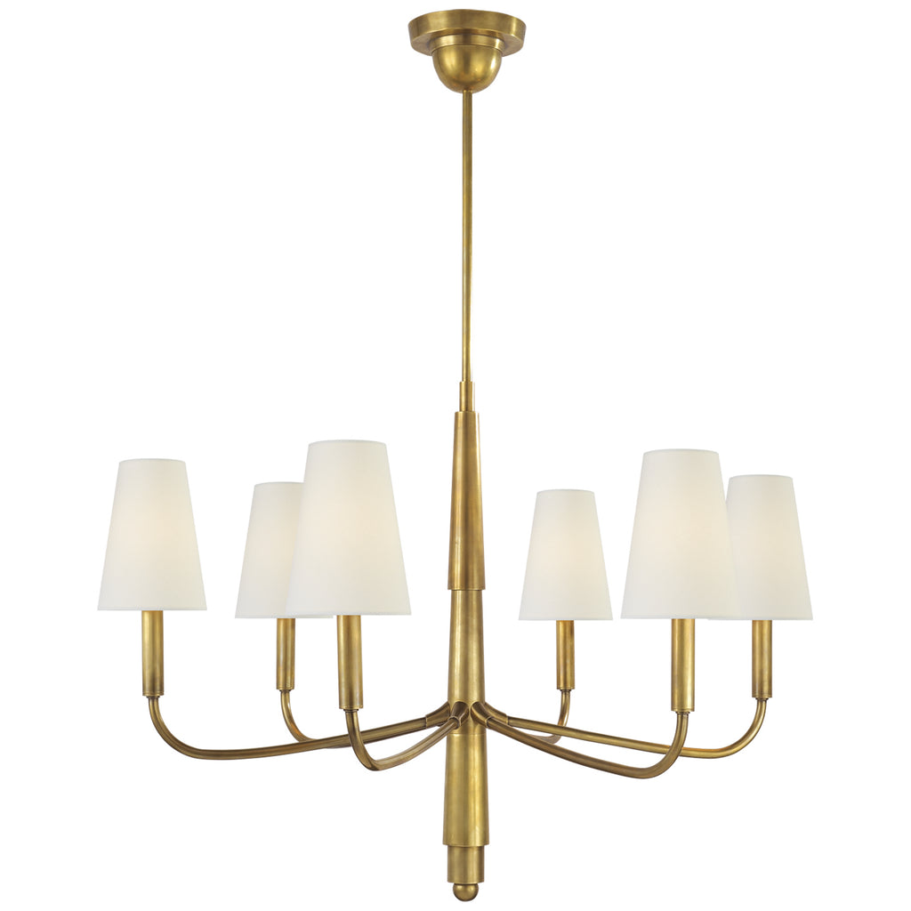 Visual Comfort Signature Canada - TOB 5018HAB-L - Six Light Chandelier - Farlane - Hand-Rubbed Antique Brass