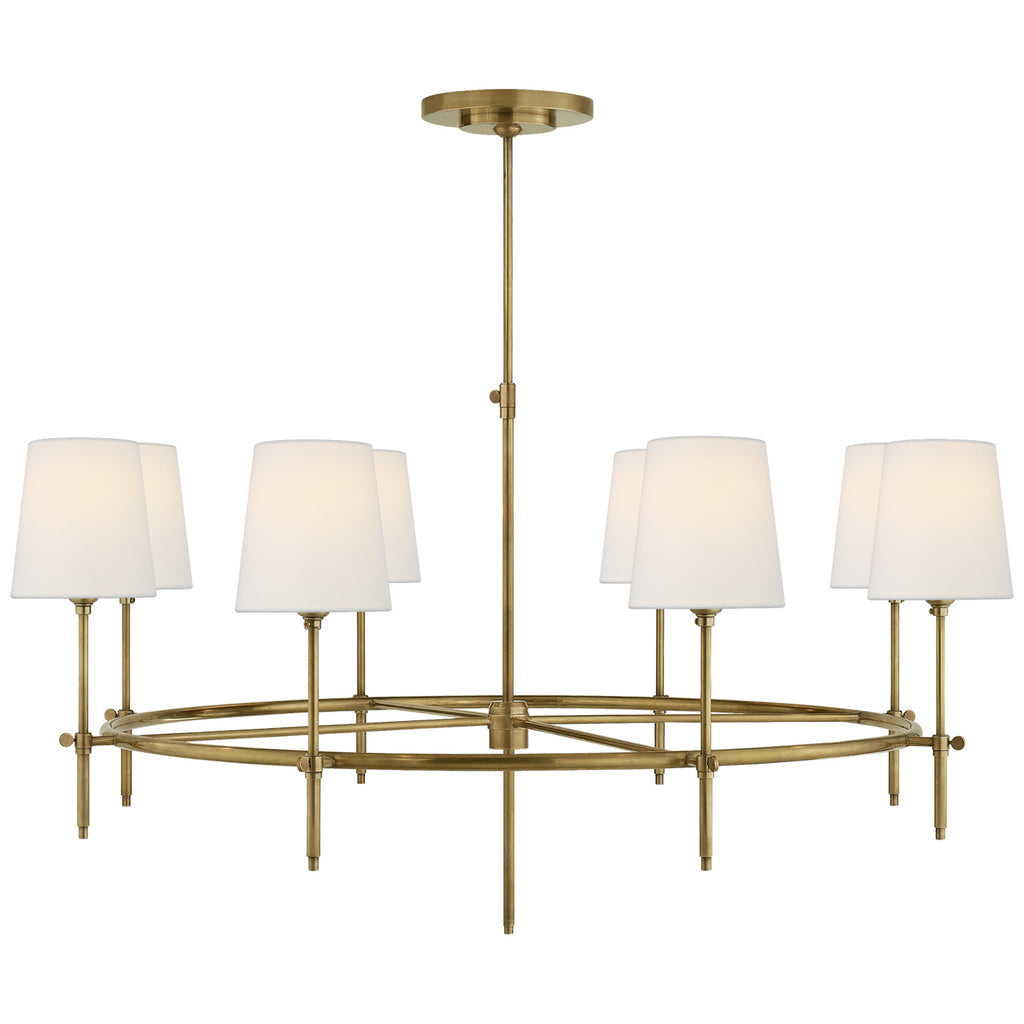 Visual Comfort Signature Canada - TOB 5024HAB-L - Eight Light Chandelier - Bryant - Hand-Rubbed Antique Brass
