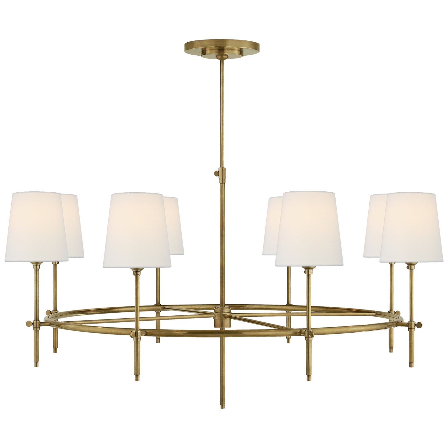 Visual Comfort Signature Canada - TOB 5024HAB-L - Eight Light Chandelier - Bryant - Hand-Rubbed Antique Brass