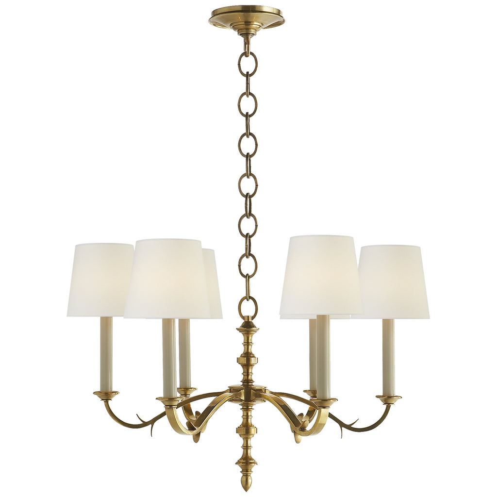 Visual Comfort Signature Canada - TOB 5119HAB-L - Six Light Chandelier - Channing - Hand-Rubbed Antique Brass