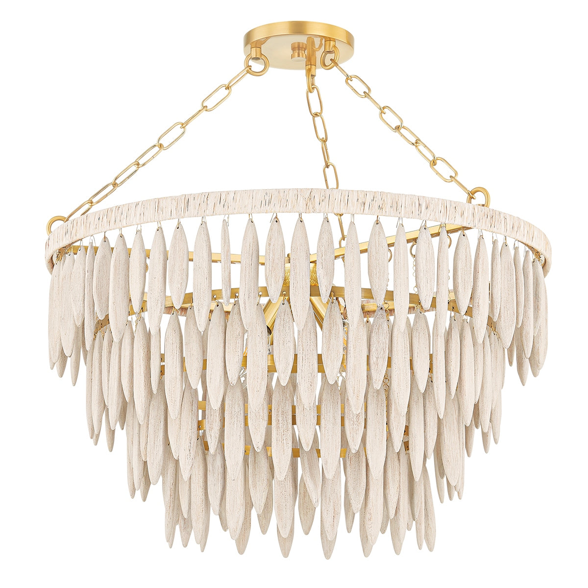 Mitzi Canada - H805804-AGB - Four Light Chandelier - Tiffany - Aged Brass/Textured Cream