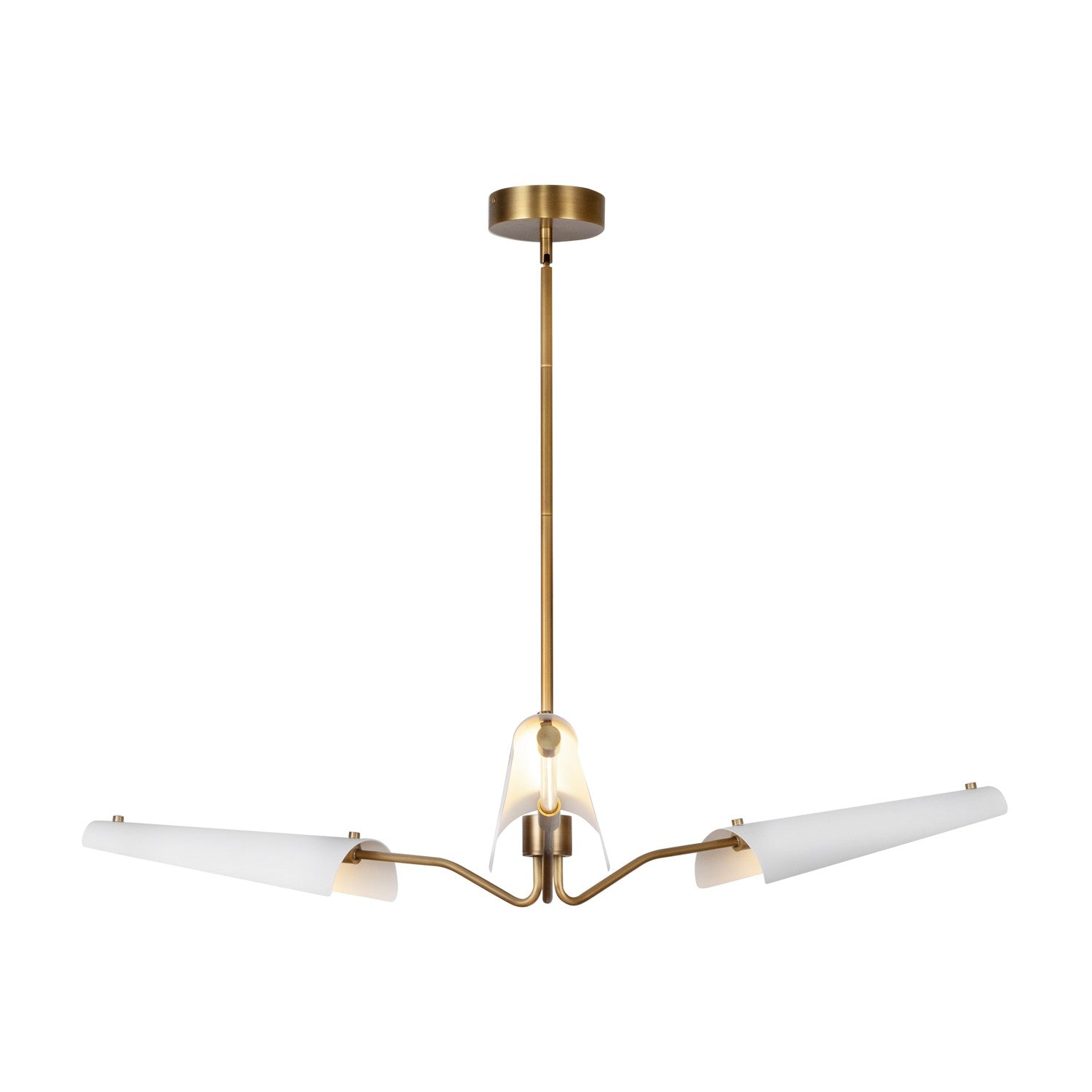 Alora Canada - CH347346MWVB - LED Chandelier - Osorio - Matte White/Vintage Brass