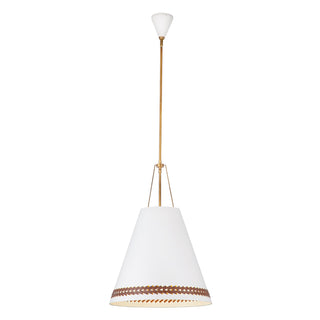 Alora Canada - PD342020MWHL - Three Light Pendant - Brickell - Matte White/Hazelnut Leather