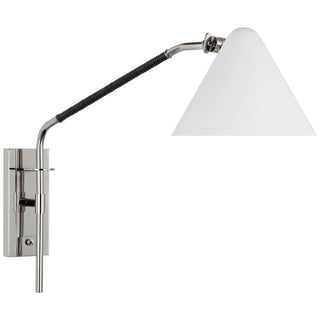 Visual Comfort Signature Canada - AL 2020PN/BRT-WHT - LED Wall Sconce - Laken - Polished Nickel and Black Rattan