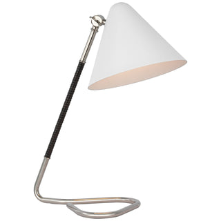Visual Comfort Signature Canada - AL 3020PN/BRT-WHT - LED Desk Lamp - Laken - Polished Nickel and Black Rattan