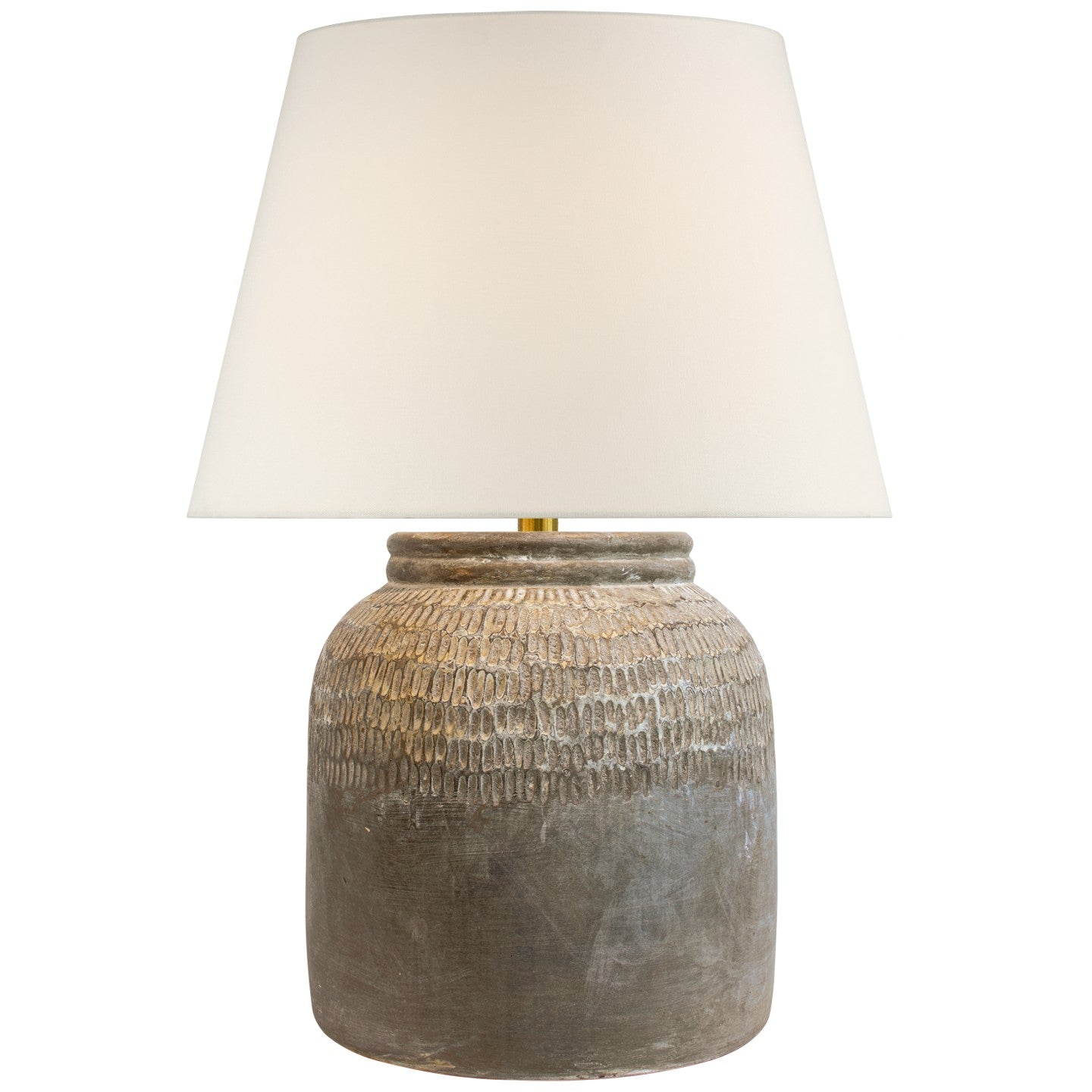 Visual Comfort Signature Canada - AL 3610STG-L - LED Table Lamp - Indra - Silt Grey Ceramic