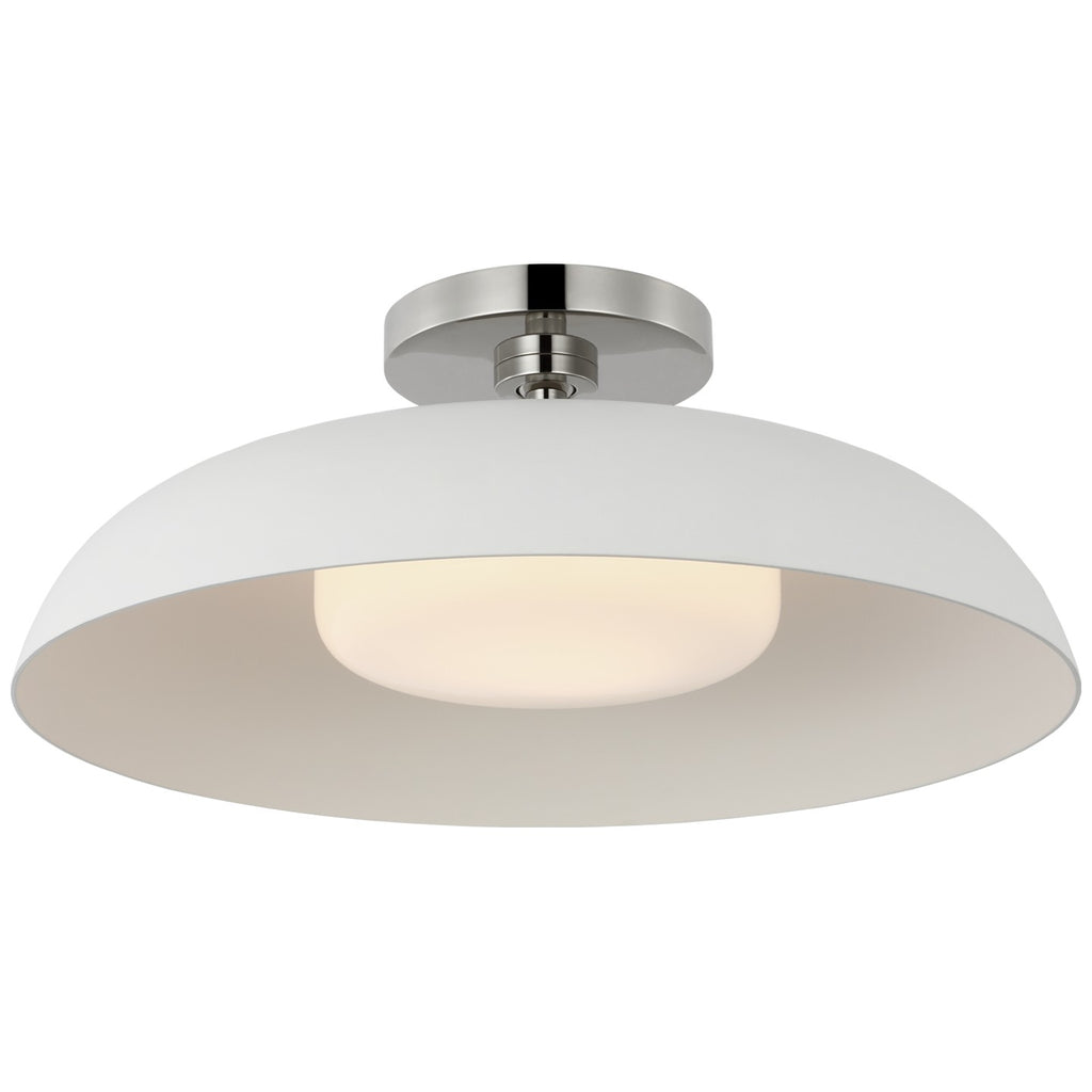 Visual Comfort Signature Canada - AL 4040PN/WHT-WG - LED Flush Mount - Cyrus - Polished Nickel and White