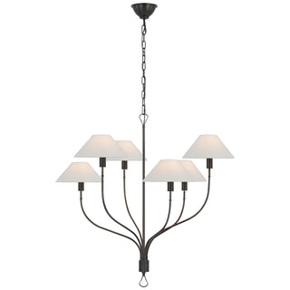 Visual Comfort Signature Canada - AL 5002BZ/CHC-L - LED Chandelier - Griffin - Bronze and Chocolate Leather