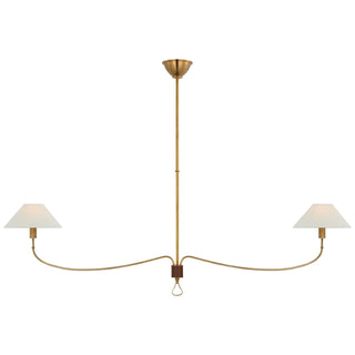 Visual Comfort Signature Canada - AL 5010HAB/SDL-L - LED Chandelier - Griffin - Hand-Rubbed Antique Brass and Saddle Leather