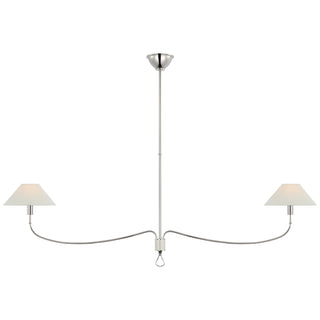 Visual Comfort Signature Canada - AL 5010PN/PAR-L - LED Chandelier - Griffin - Polished Nickel and Parchment Leather