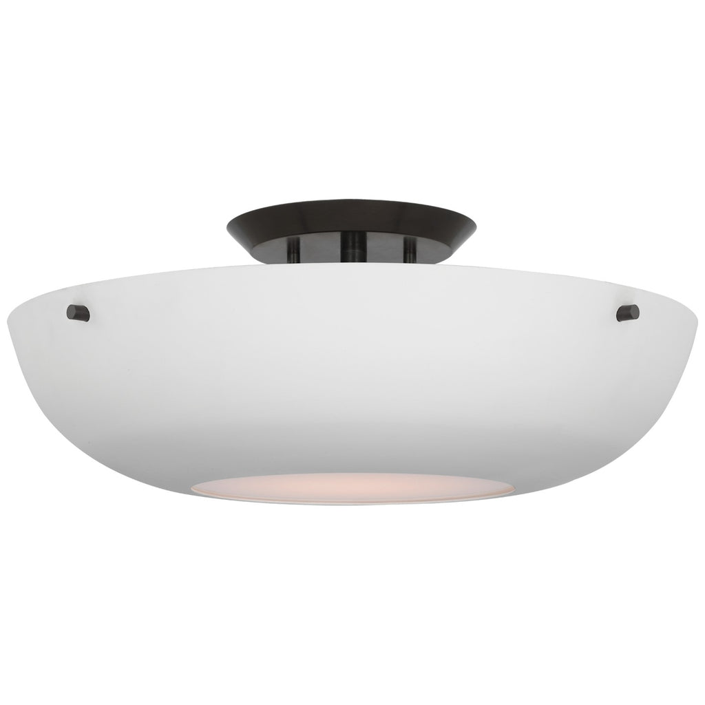 Visual Comfort Signature Canada - ARN 4520BZ-WHT - LED Flush Mount - Valencia - Bronze