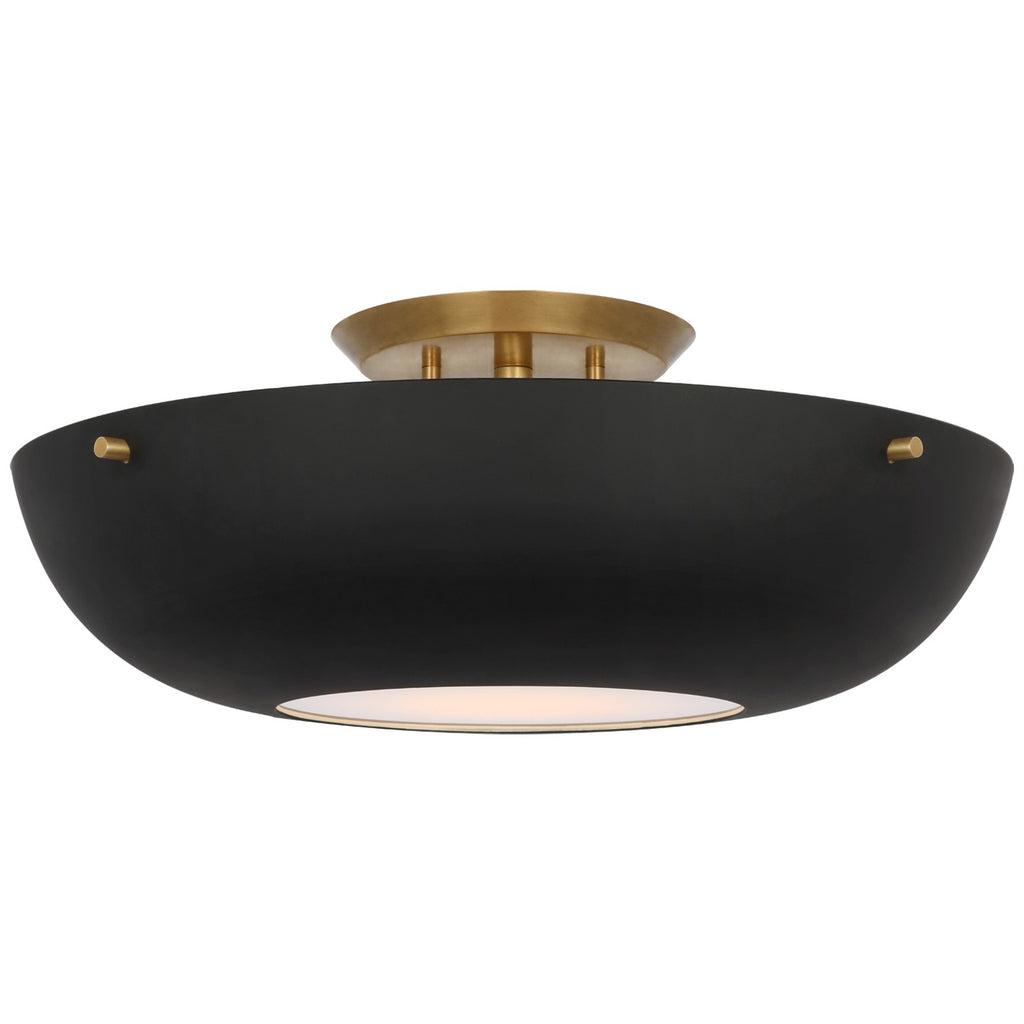 Visual Comfort Signature Canada - ARN 4520HAB-BLK - LED Flush Mount - Valencia - Hand-Rubbed Antique Brass