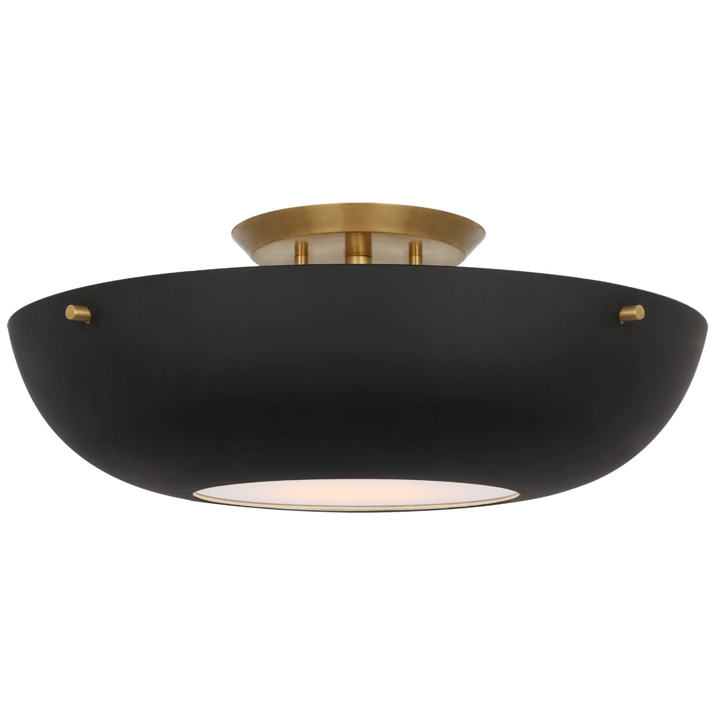 Visual Comfort Signature Canada - ARN 4520HAB-BLK - LED Flush Mount - Valencia - Hand-Rubbed Antique Brass