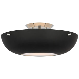 Visual Comfort Signature Canada - ARN 4520PN-BLK - LED Flush Mount - Valencia - Polished Nickel