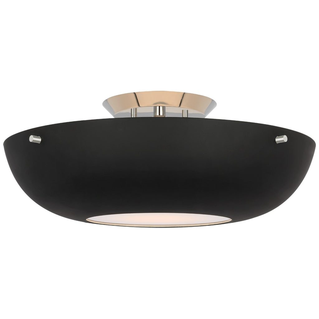 Visual Comfort Signature Canada - ARN 4520PN-BLK - LED Flush Mount - Valencia - Polished Nickel
