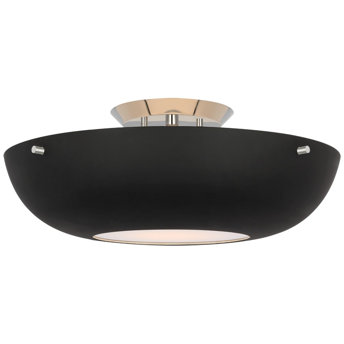 Visual Comfort Signature Canada - ARN 4520PN-BLK - LED Flush Mount - Valencia - Polished Nickel