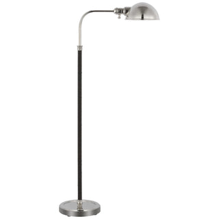 Visual Comfort Signature Canada - CHA 9080PN/BRT - LED Floor Lamp - Basden - Polished Nickel and Black Rattan