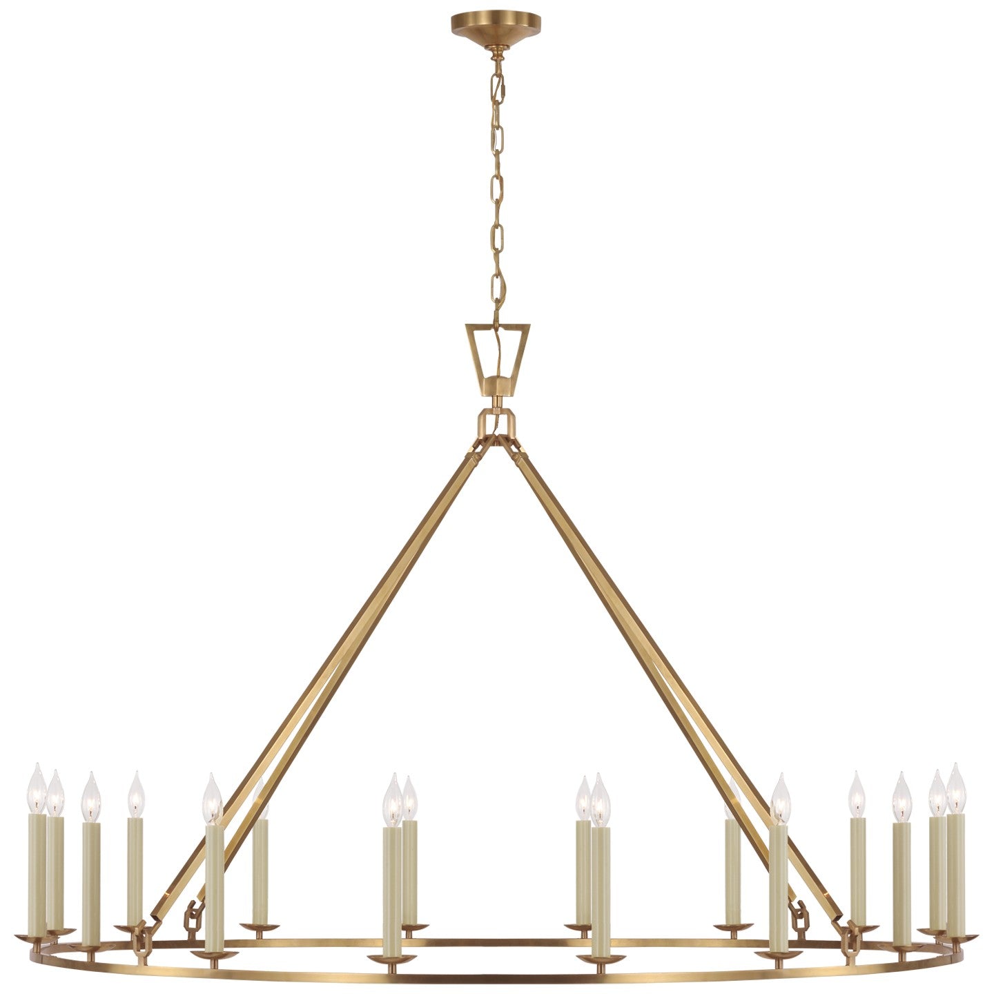 Visual Comfort Signature Canada - CHC 5275AB - LED Chandelier - Darlana Ring - Antique-Burnished Brass