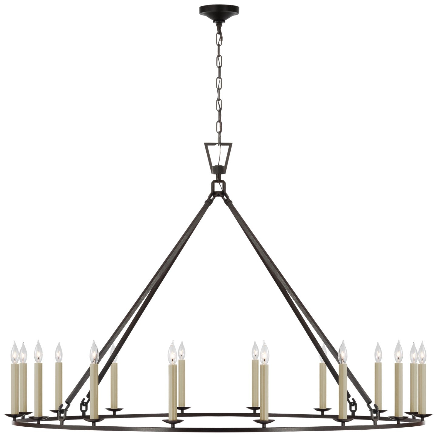 Visual Comfort Signature Canada - CHC 5275AI - LED Chandelier - Darlana Ring - Aged Iron