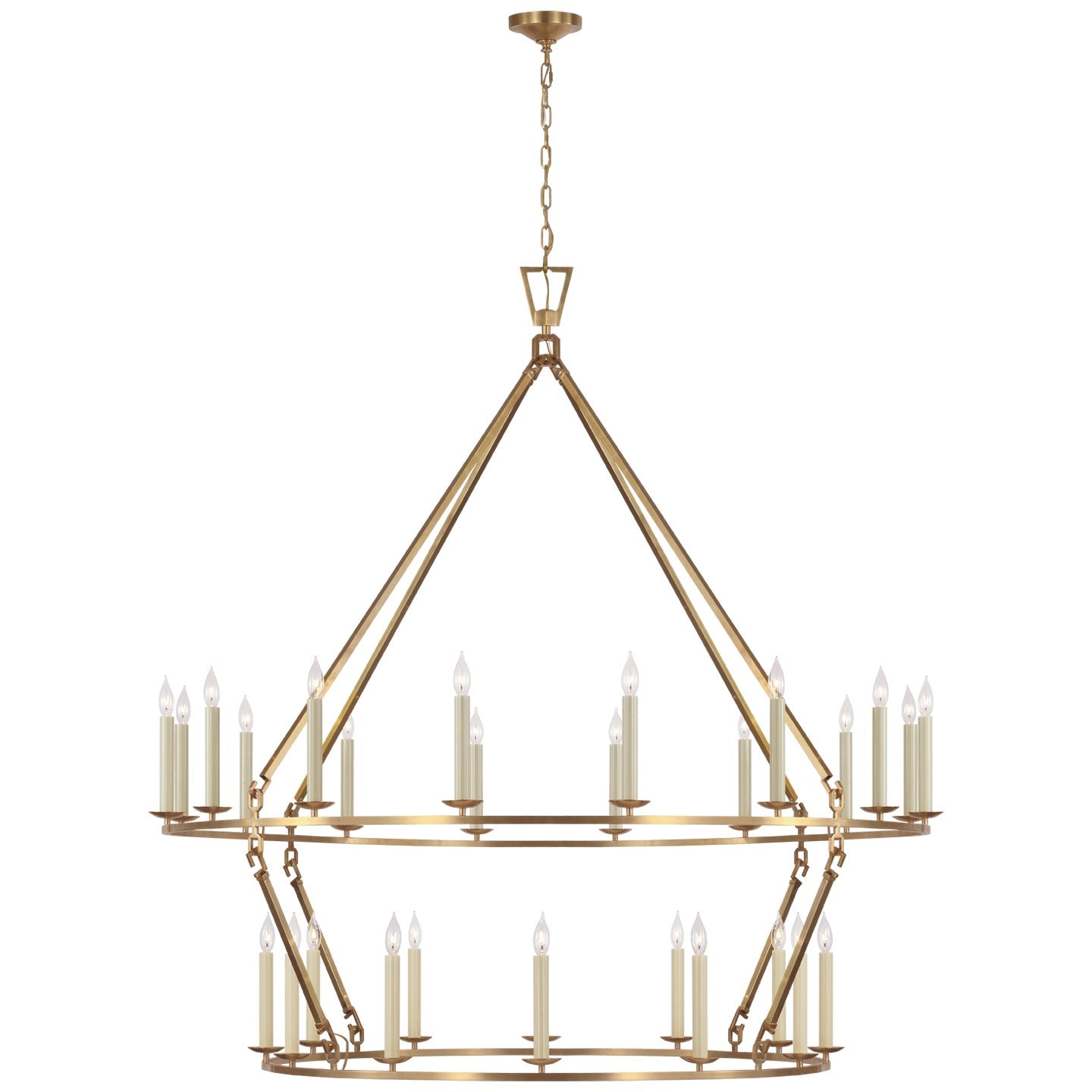 Visual Comfort Signature Canada - CHC 5277AB - LED Chandelier - Darlana Ring - Antique-Burnished Brass