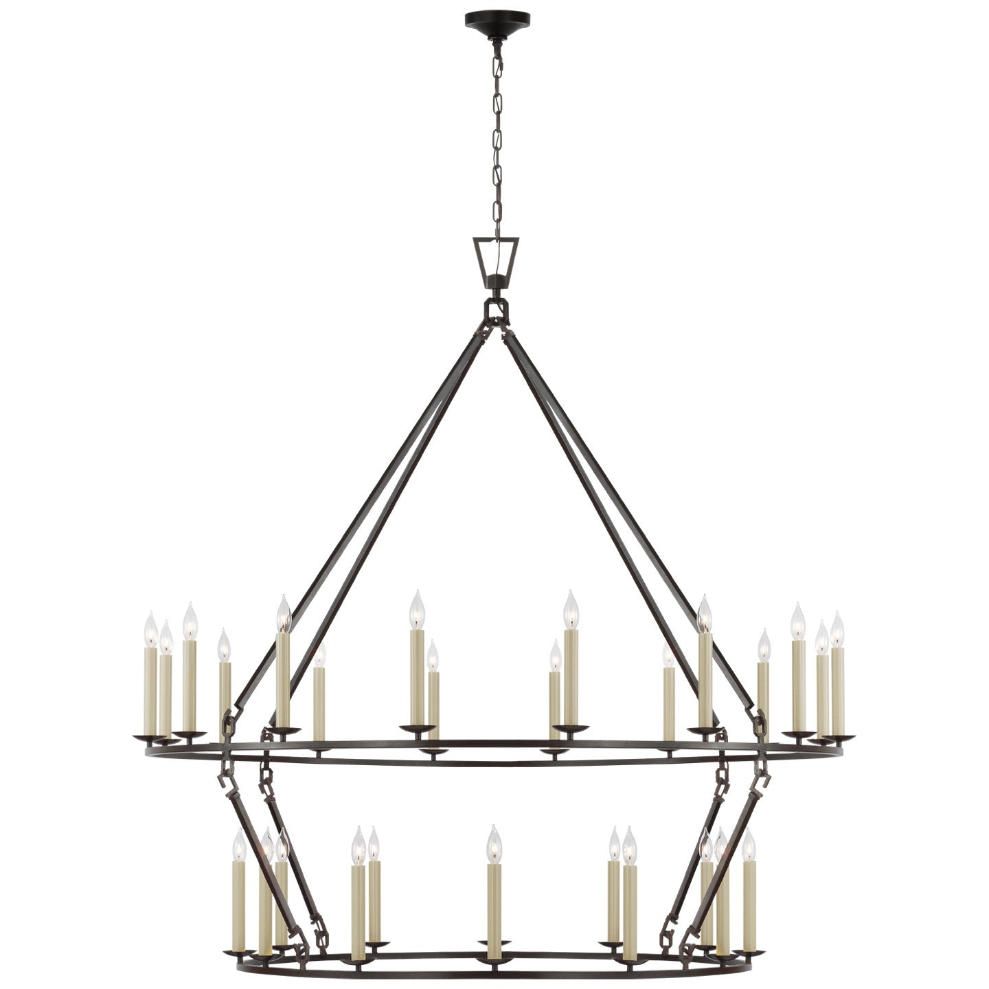Visual Comfort Signature Canada - CHC 5277AI - LED Chandelier - Darlana Ring - Aged Iron