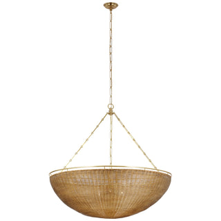 Visual Comfort Signature Canada - CHC 5639AB/NTW - LED Chandelier - Clovis - Antique-Burnished Brass and Natural Wicker