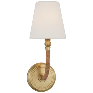 Visual Comfort Signature Canada - CHD 2080AB/NRT-L - LED Wall Sconce - Basden - Antique-Burnished Brass and Natural Rattan