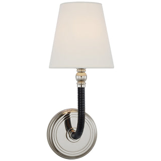 Visual Comfort Signature Canada - CHD 2080PN/BRT-L - LED Wall Sconce - Basden - Polished Nickel and Black Rattan